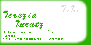 terezia kurutz business card